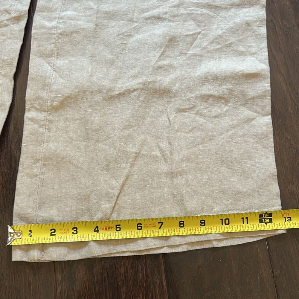 NWOT Caslon Drawstring Wide Leg Linen Cargo Pull On Pants W/ Pockets Tan Size S - Picture 6 of 11